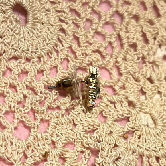 Rhinestone earrings. Costume jewelry. - Picture 3 of 5